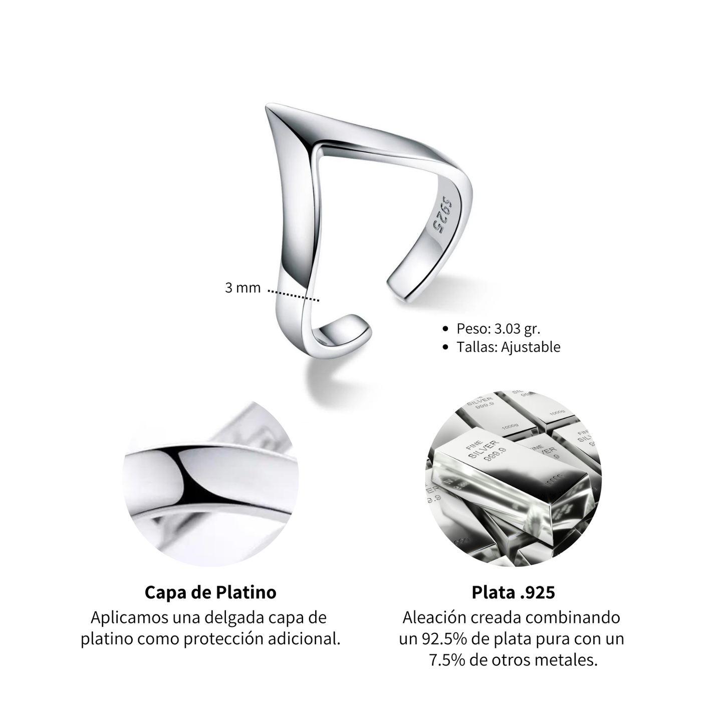 Anillo Geométrico - Plata .925