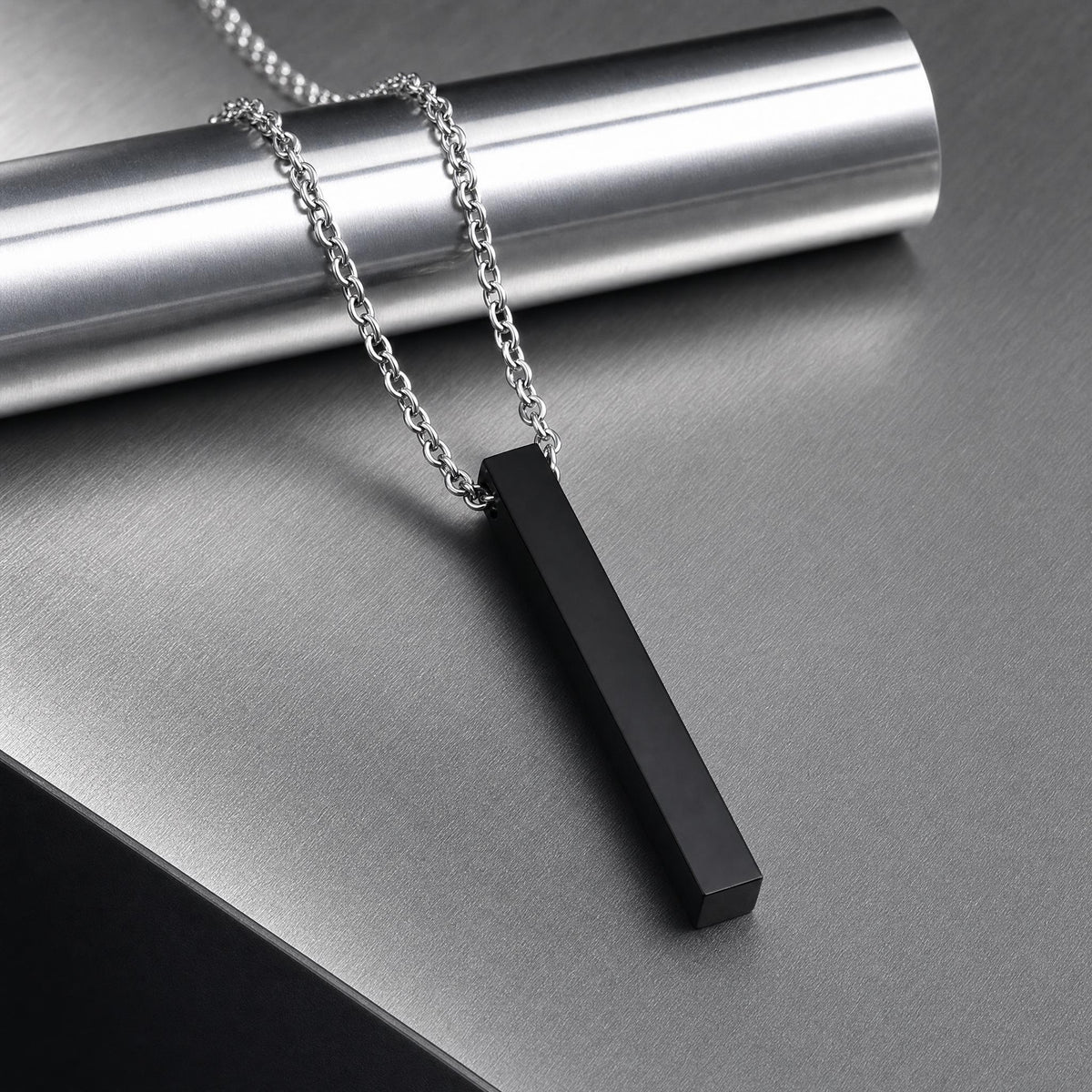 Collar Barra Vertical - Acero Inox.