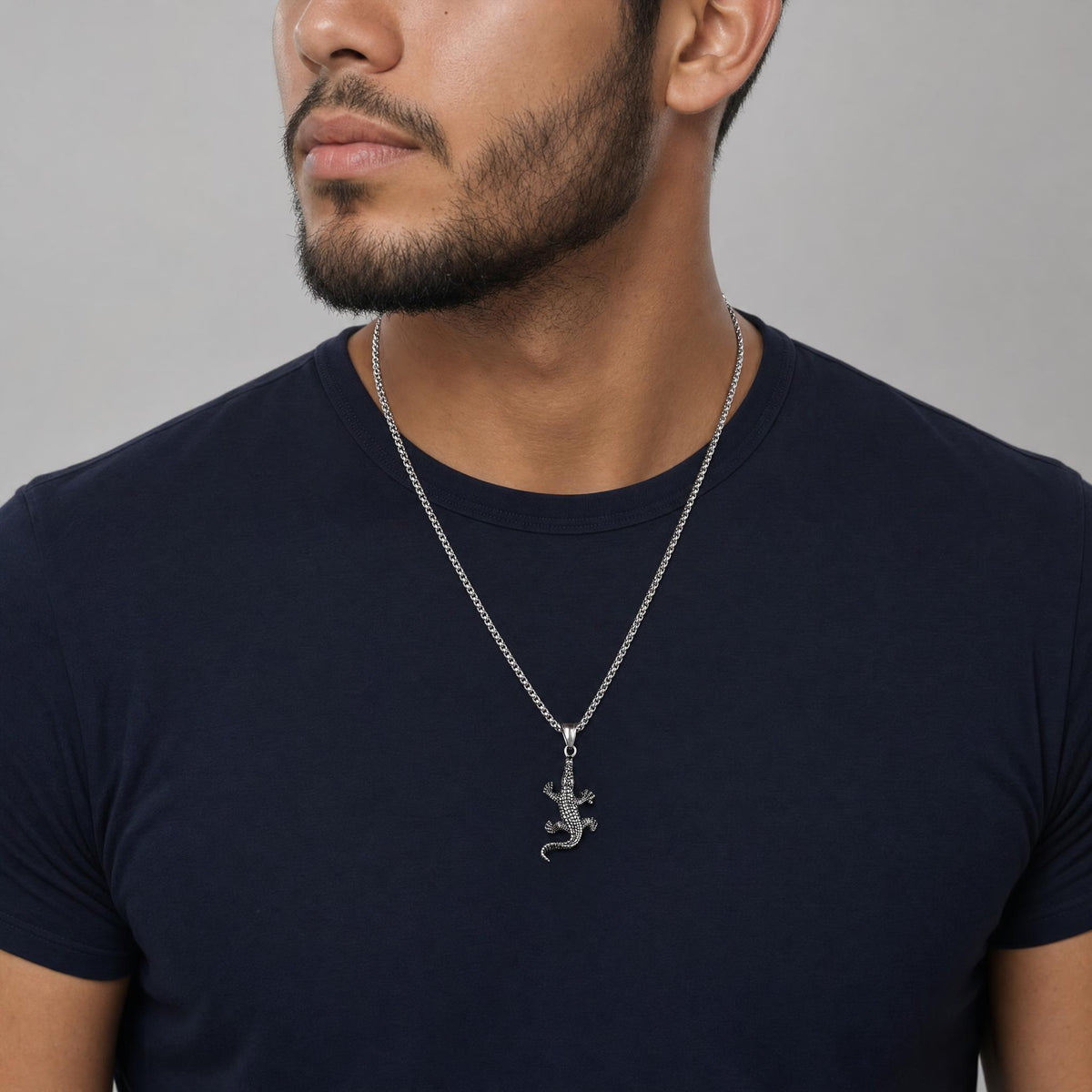 Collar Cocodrilo - Acero Inox.