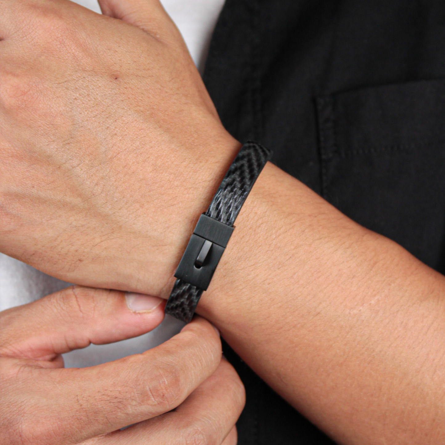 Pulsera Pin - Piel Natural