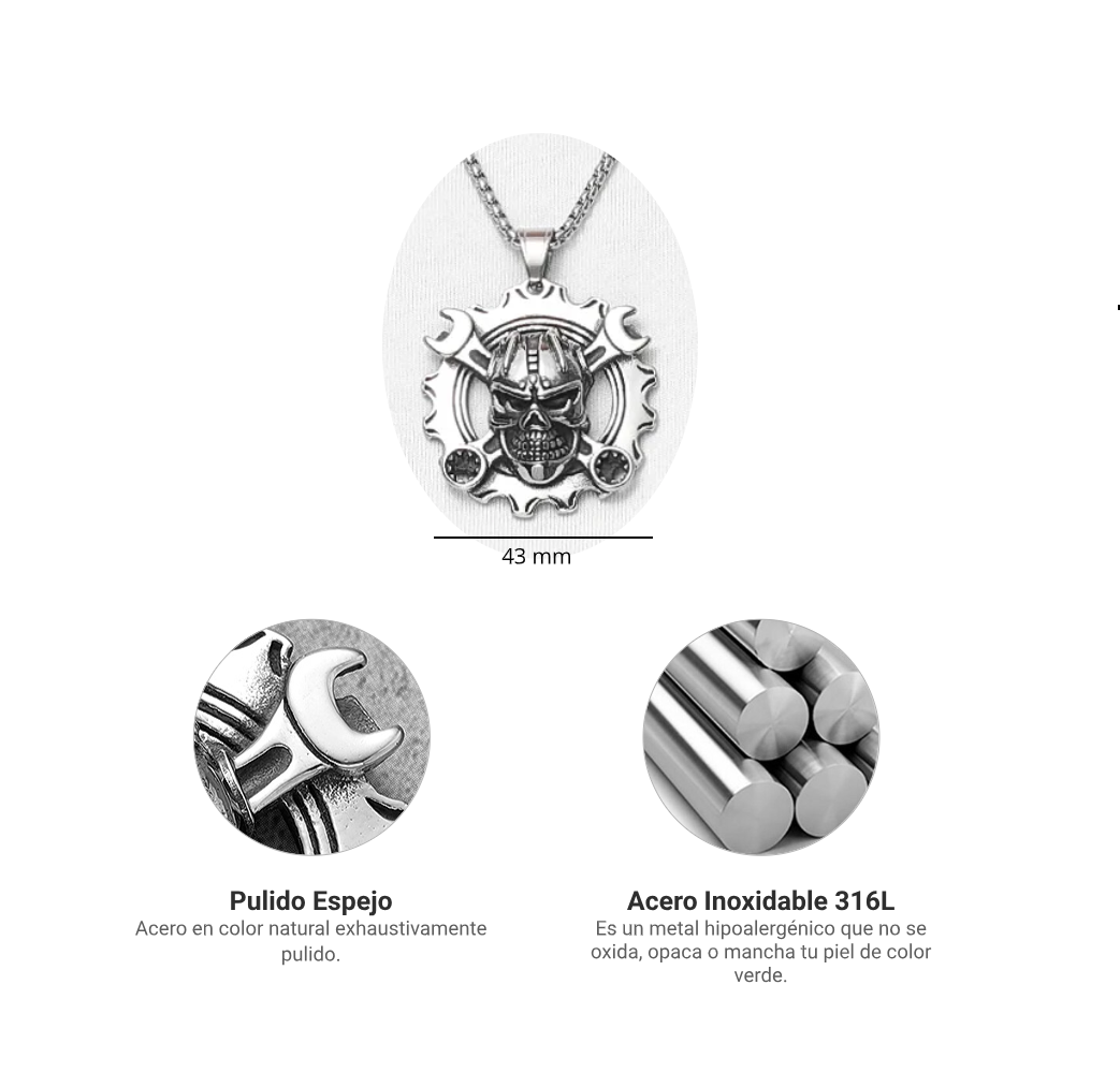 Collar Death Race - Acero Inox.