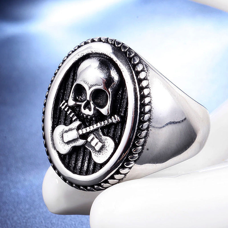Anillo Rock Skull - Acero Inox