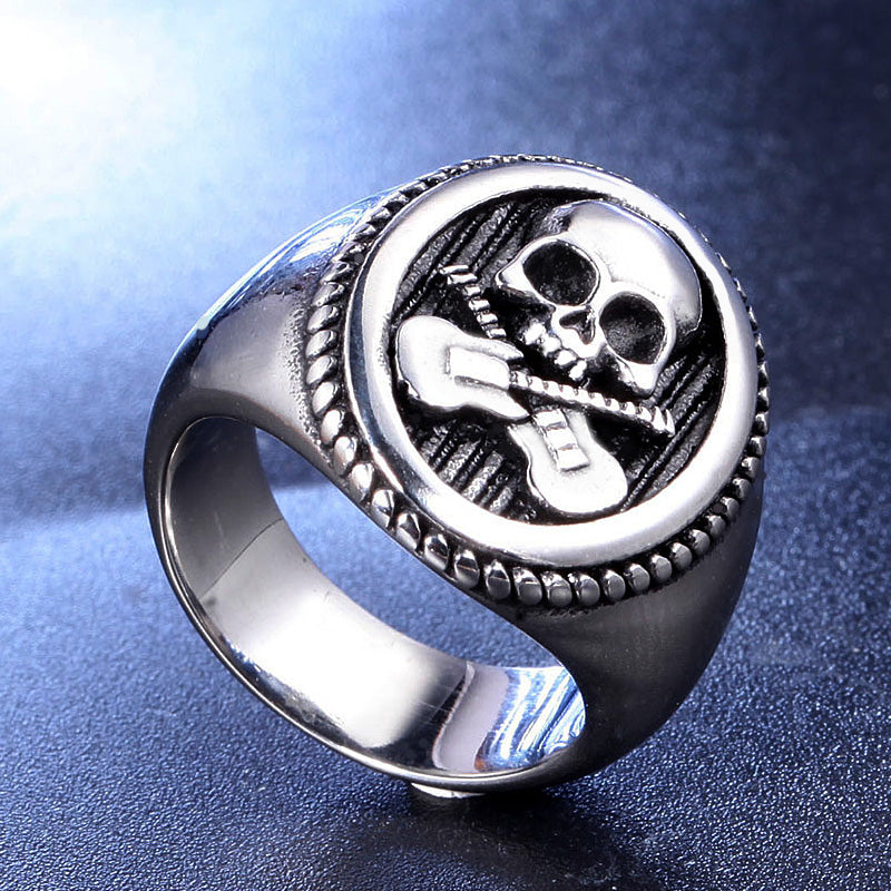 Anillo Rock Skull - Acero Inox