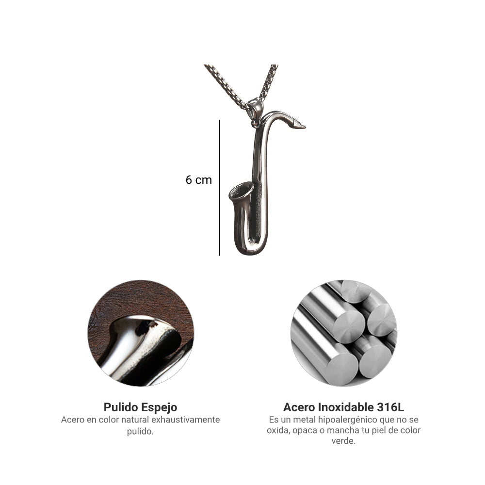 Collar Saxo - Acero Inox.