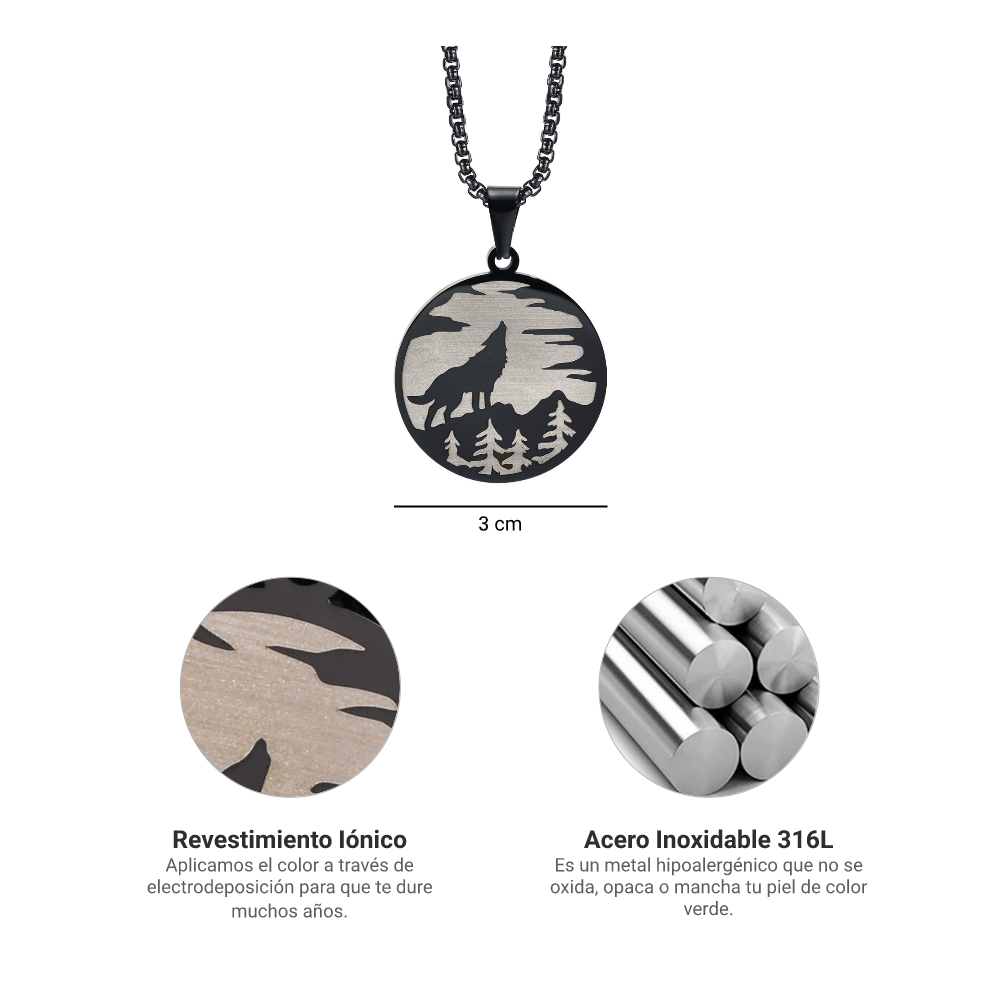 Collar Lobo - Acero Inox.
