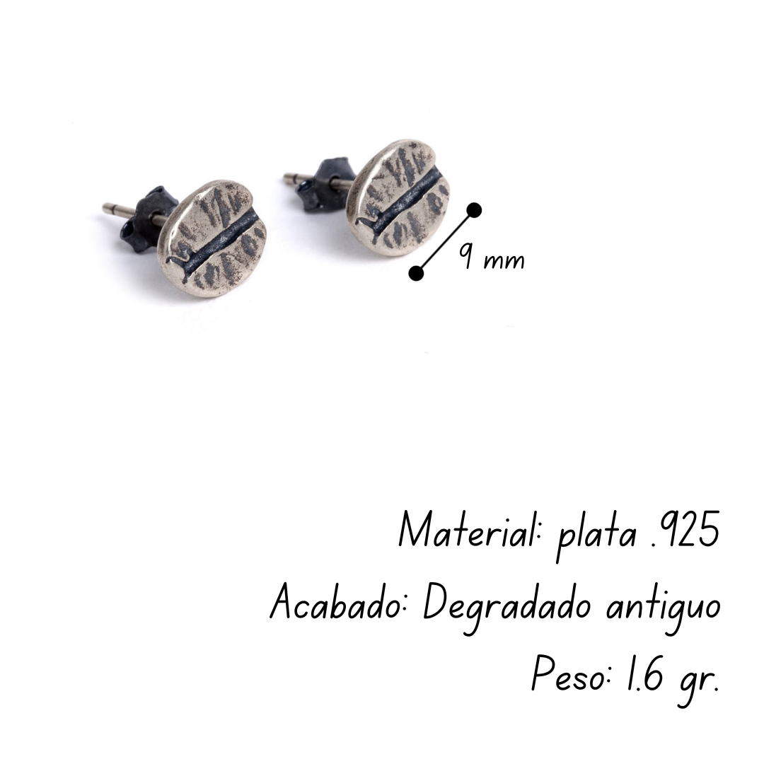 Aretes Café - Plata .925