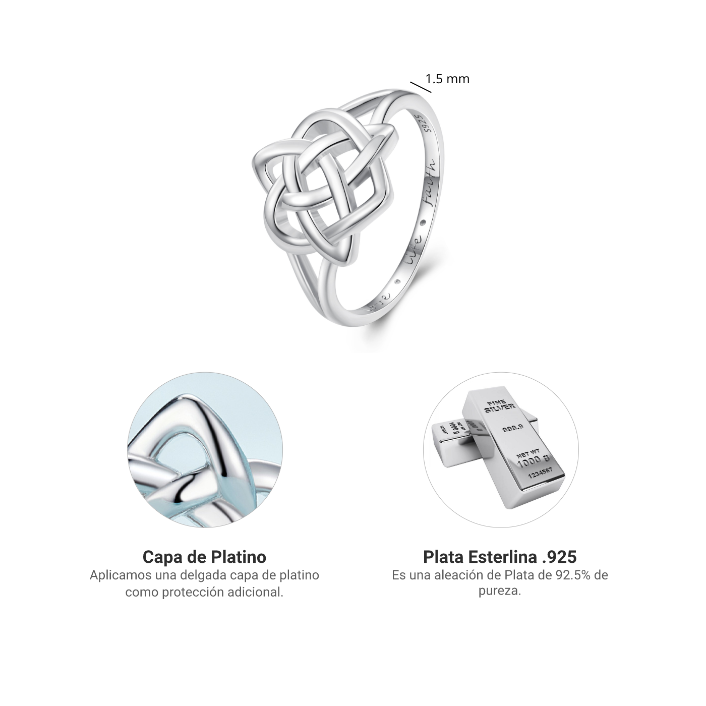 Anillo Nudo Celta - Plata .925