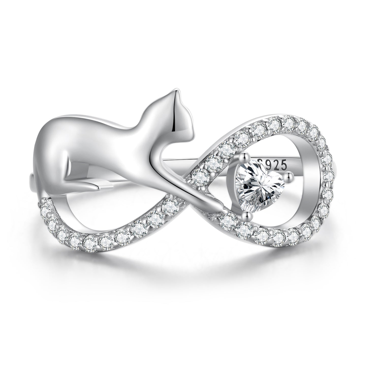 Anillo Gato Infinito - Plata .925