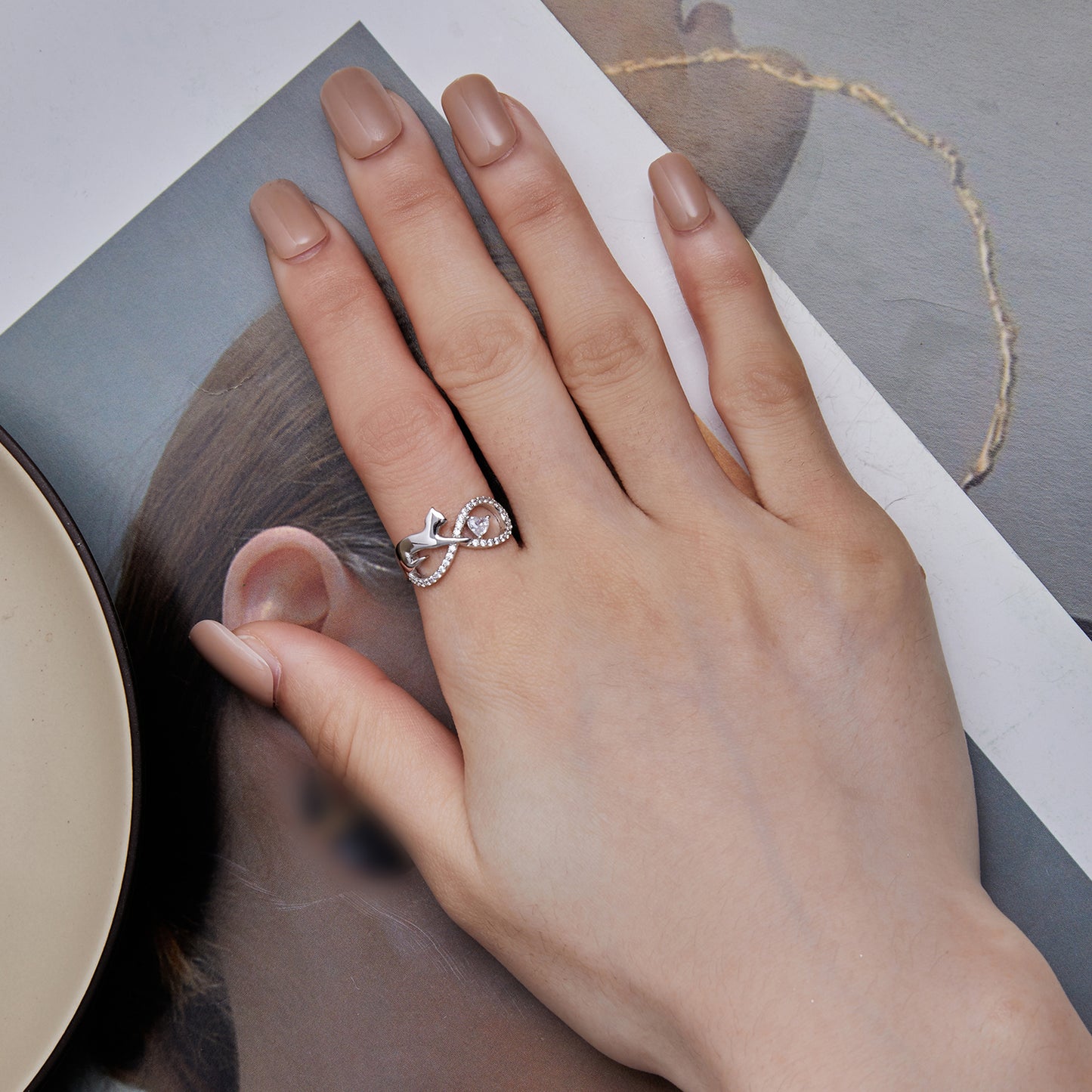 Anillo Gato Infinito - Plata .925