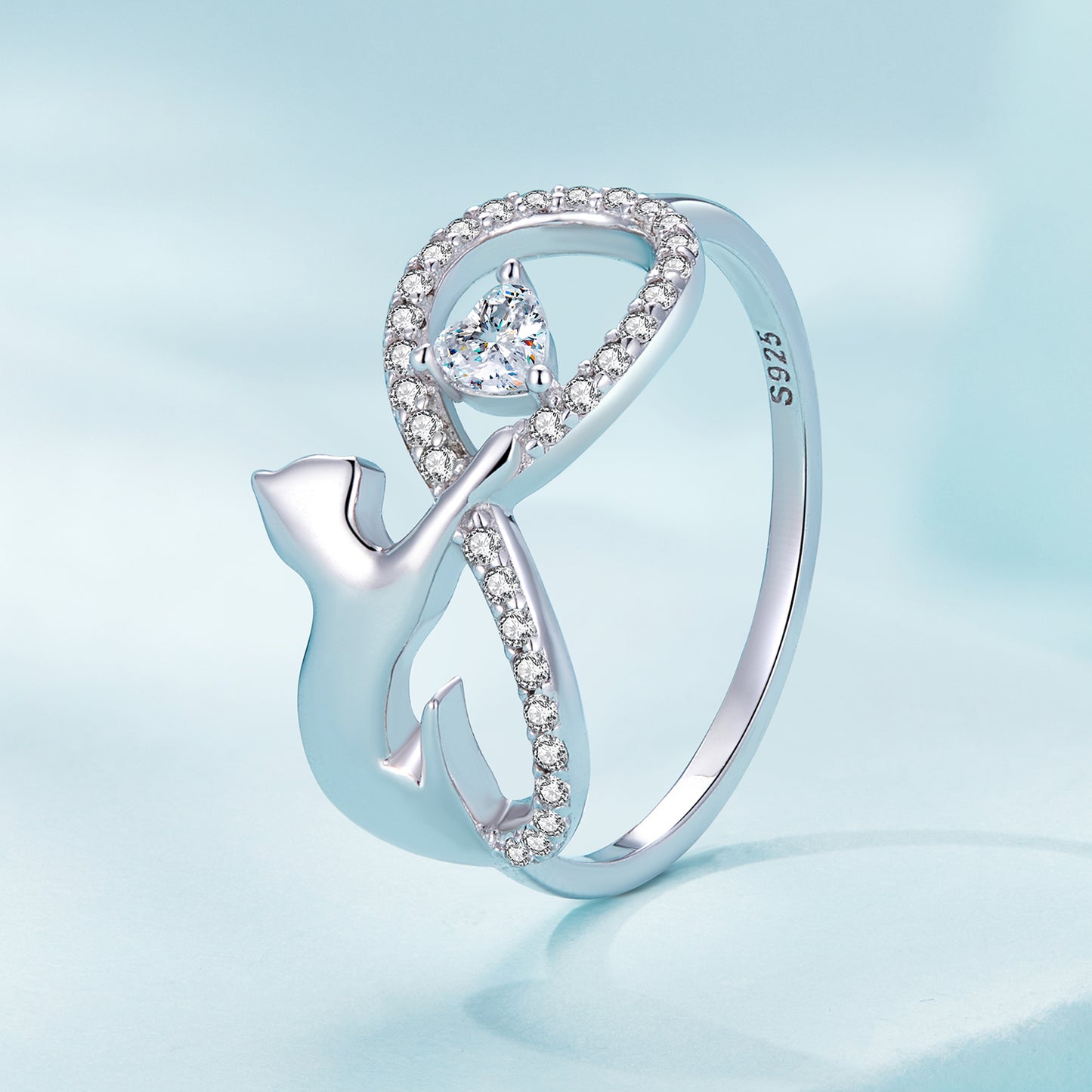 Anillo Gato Infinito - Plata .925