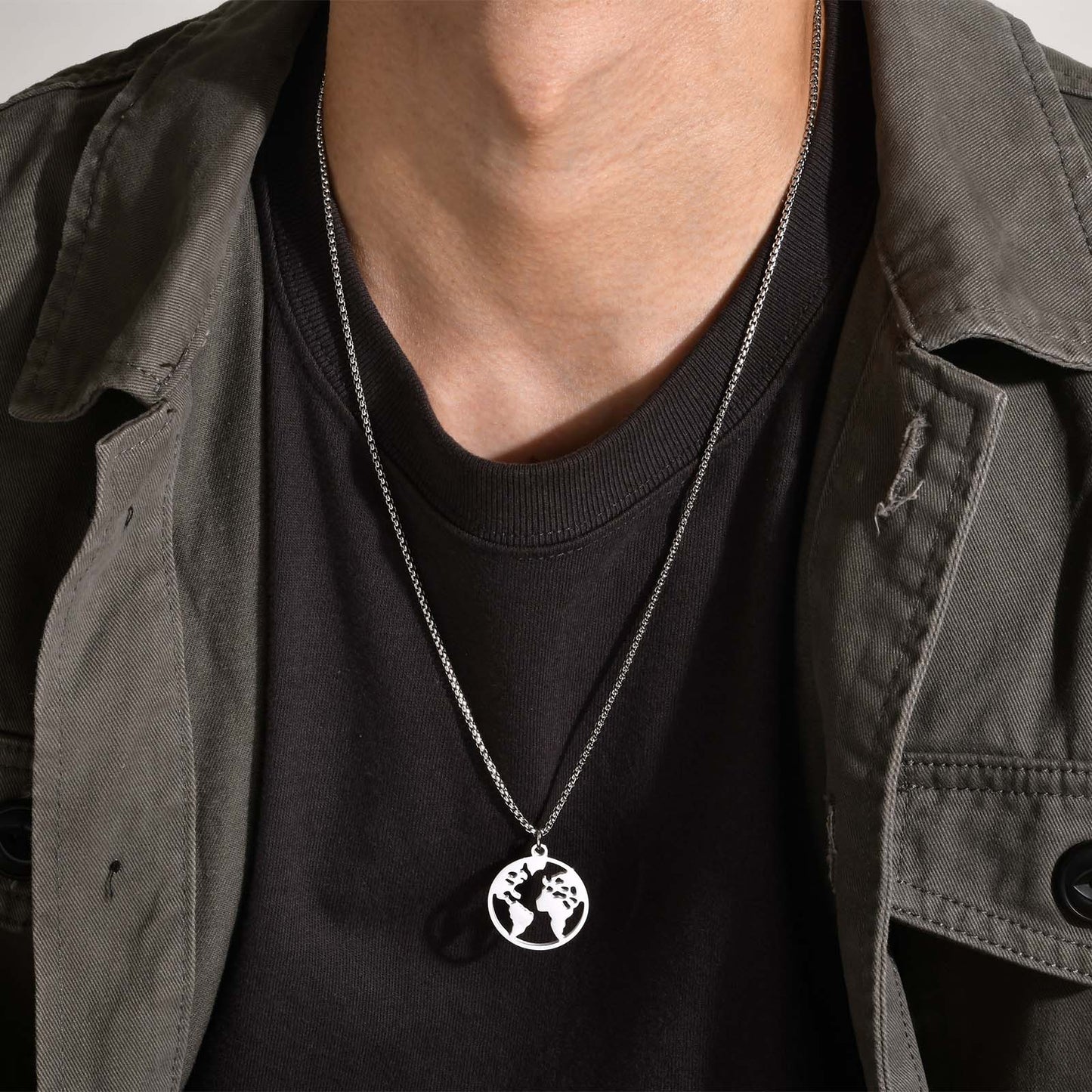 Collar Mr. Worlwide - Acero Inox.
