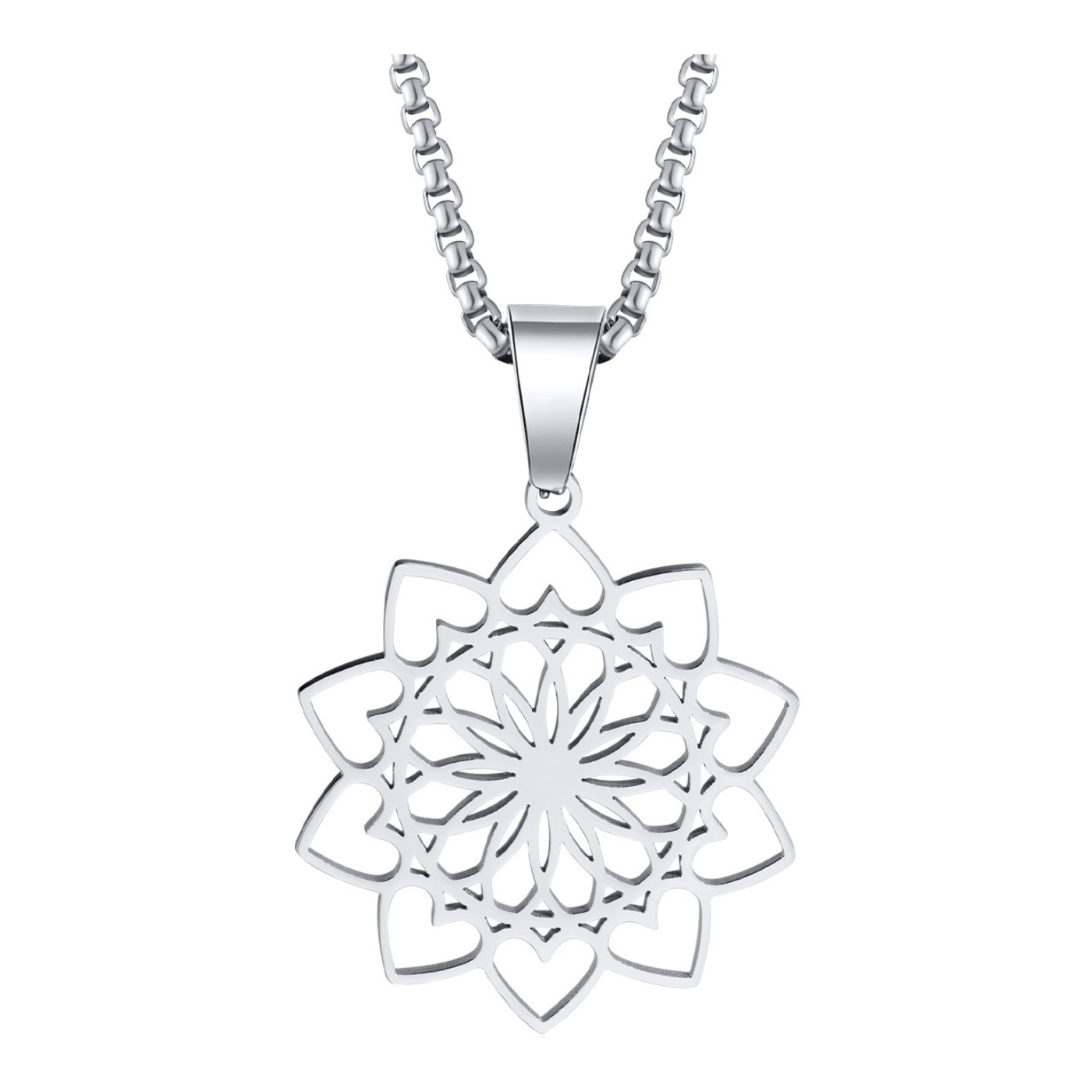 Collar Mandala - Acero Inox.