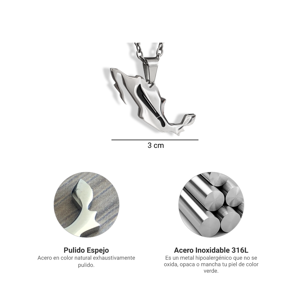 Collar México Chingón - Acero Inox.