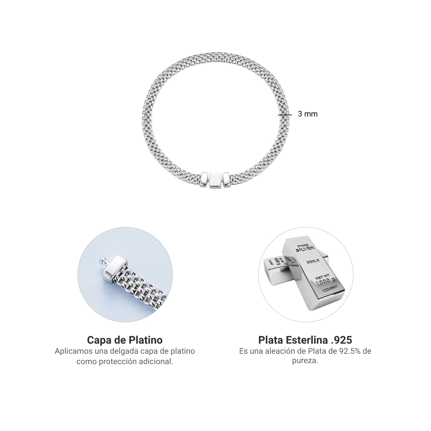 Pulsera Victoria - Plata .925