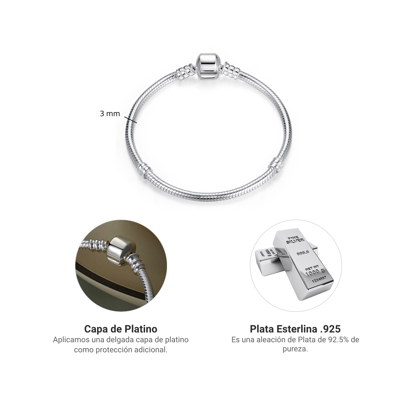 Pulsera Amanda - Plata .925