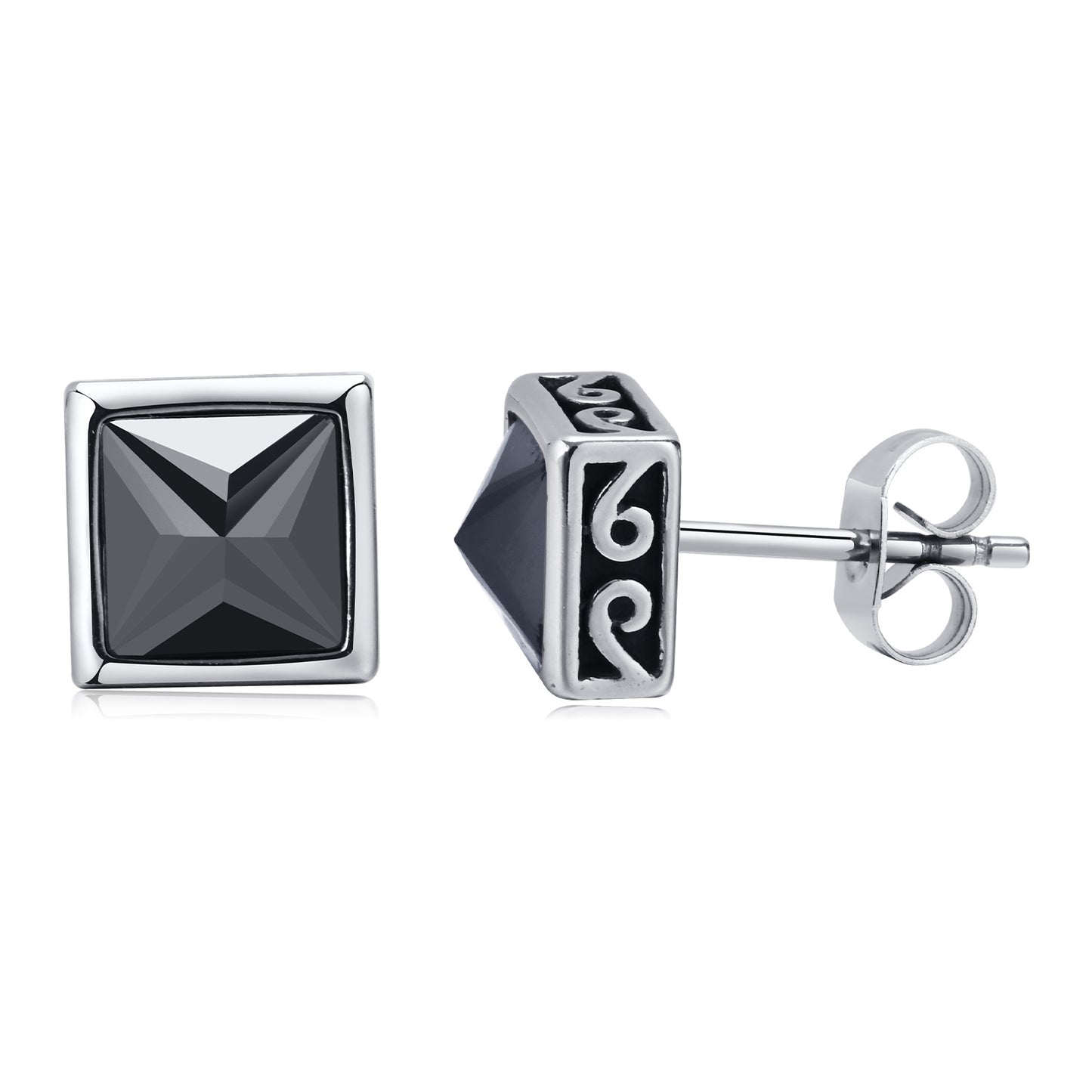 Aretes Square - Acero Inox.