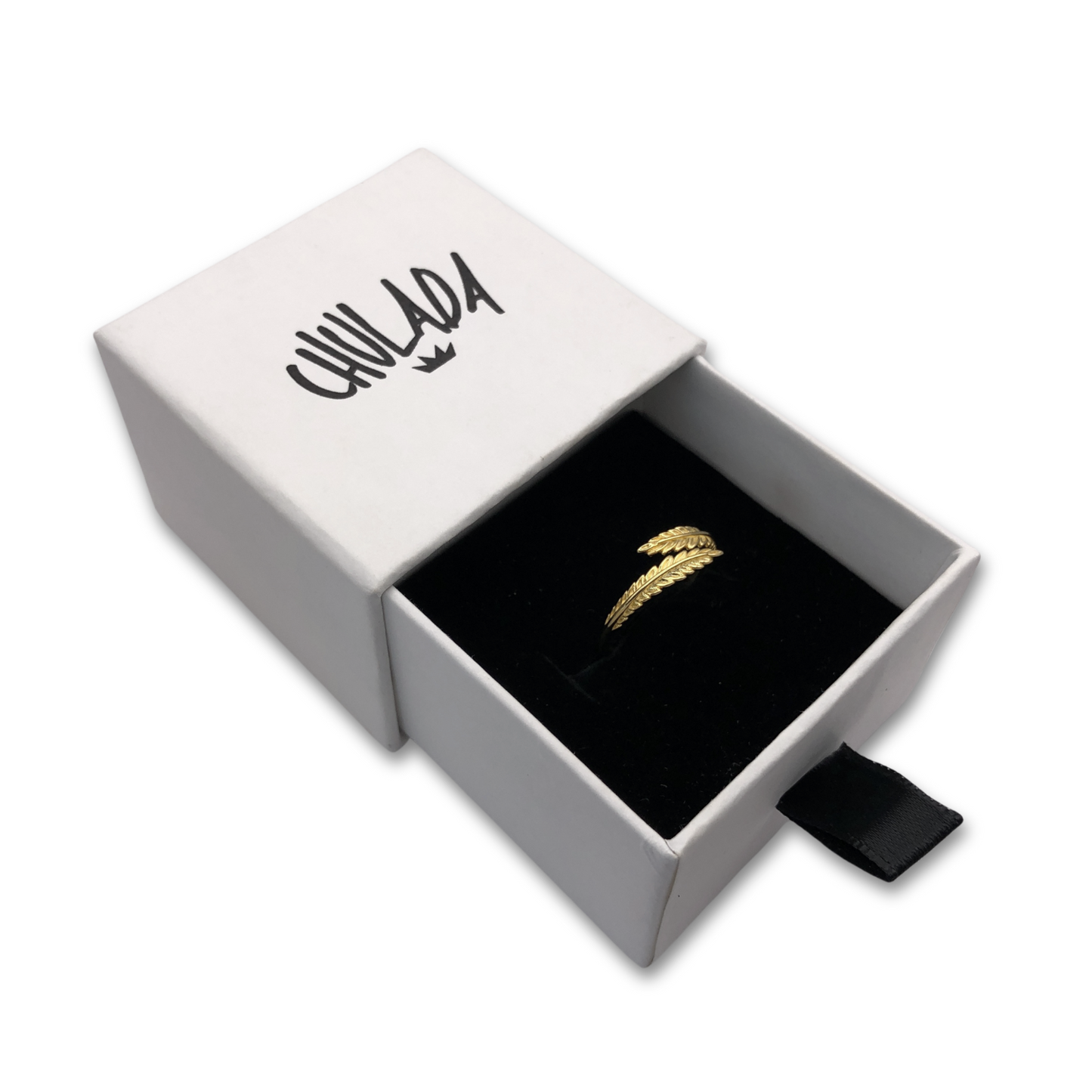 Anillo Hojas Doradas - Plata .925