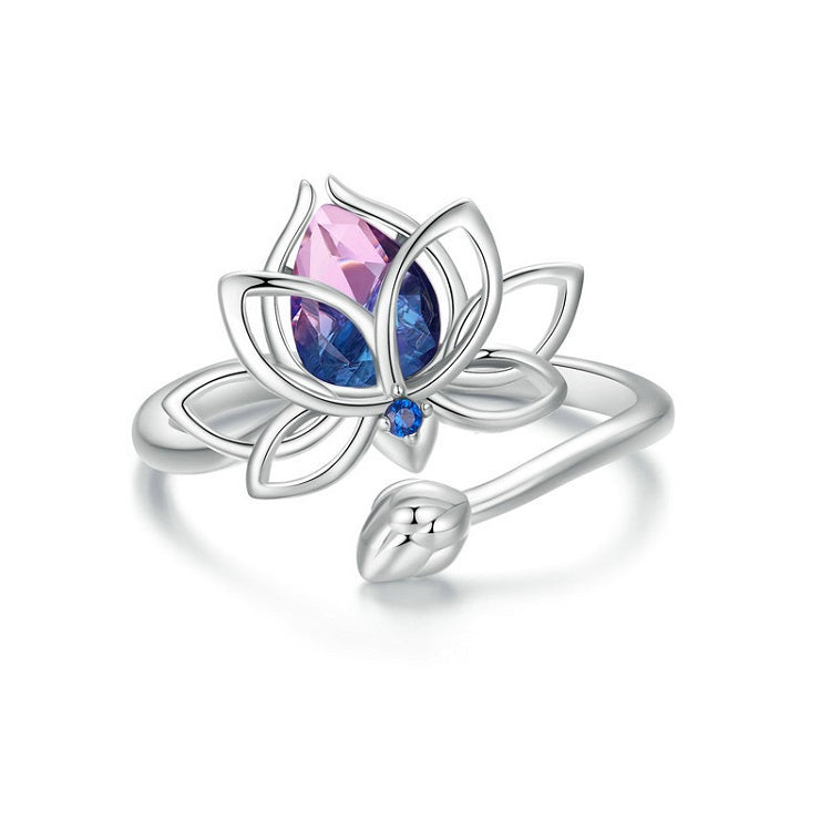 Anillo Flor de Loto - Plata .925