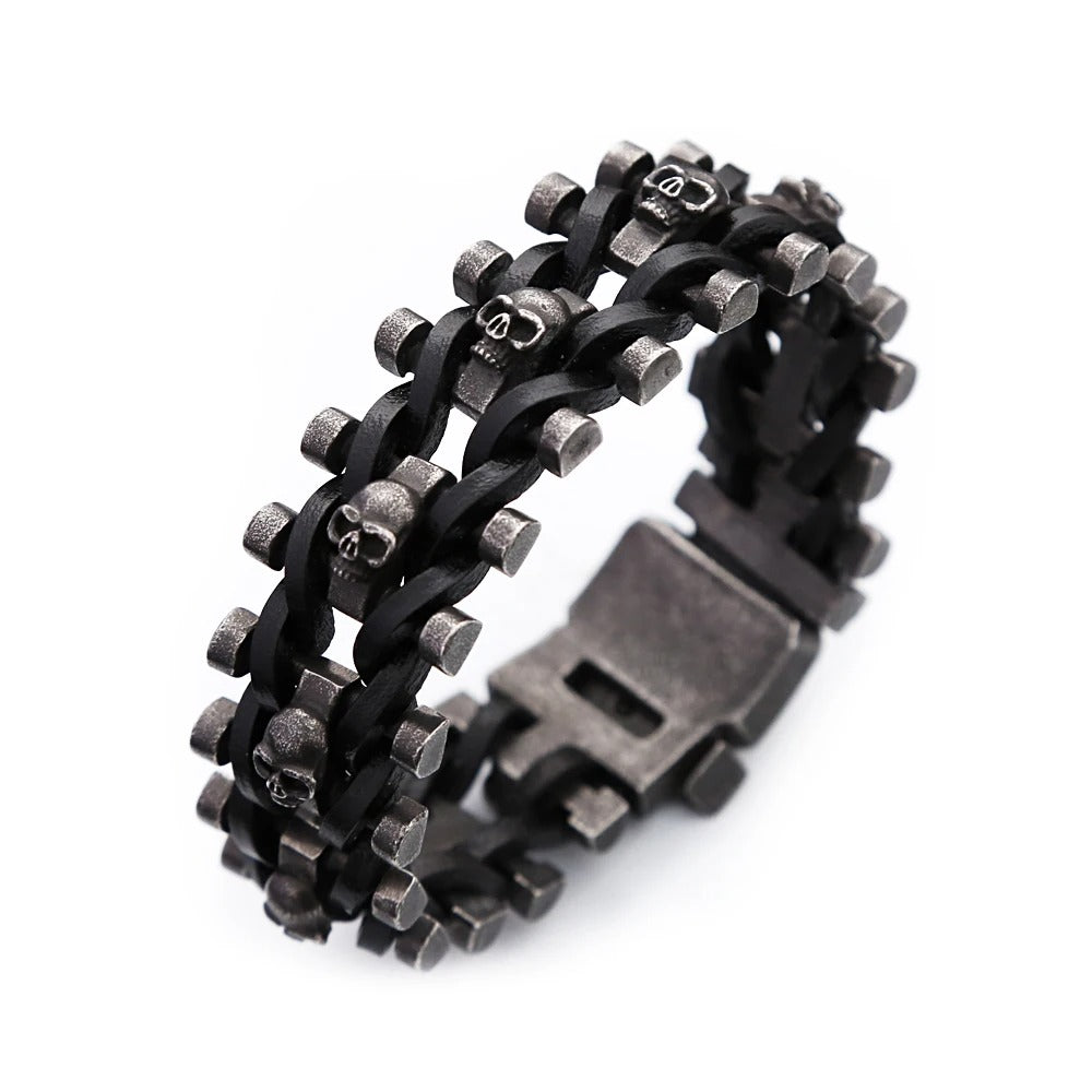 Brazalete Black Skull - Acero Inox.