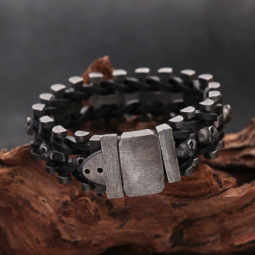 Brazalete Black Skull - Acero Inox.