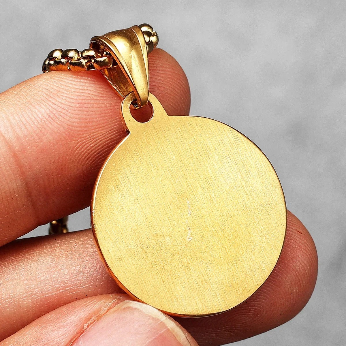 Collar Virgen Maria - Acero Inox.