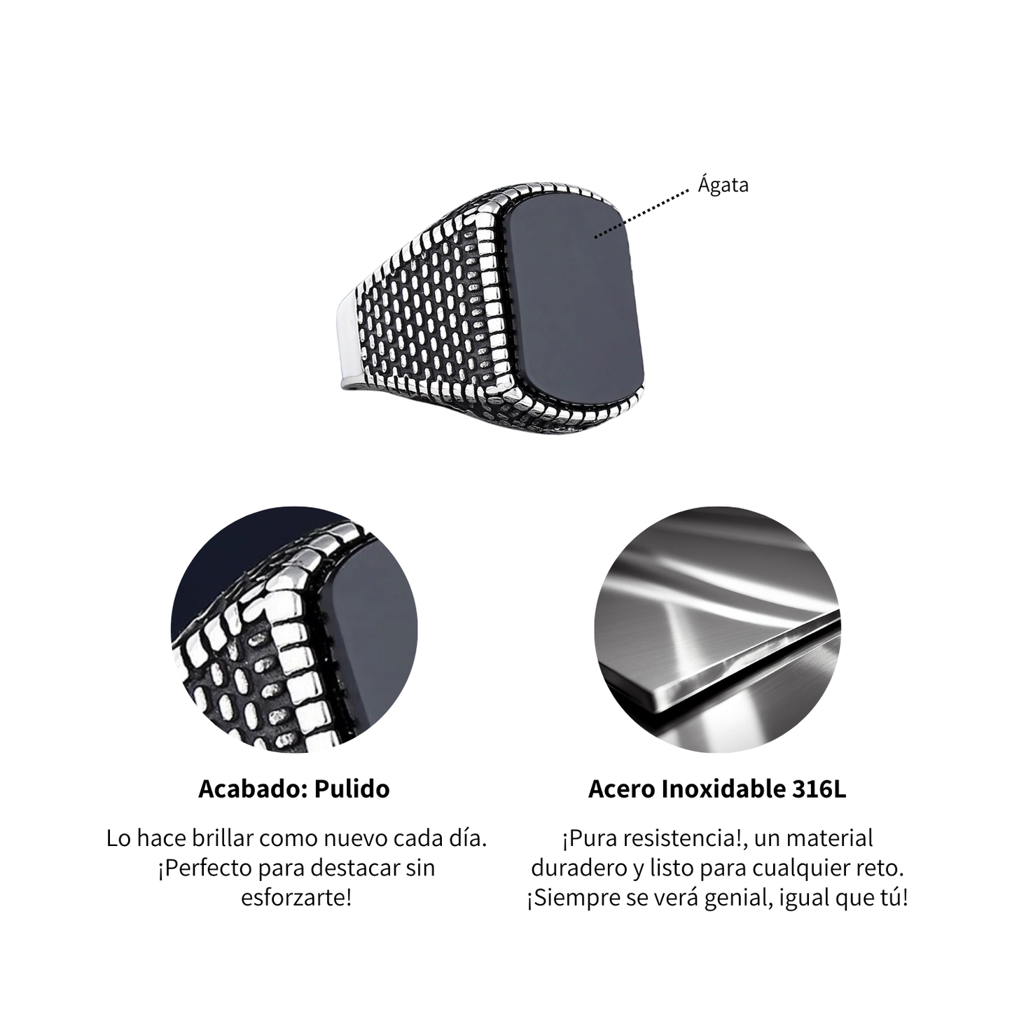Anillo Kunefe - Acero Inox.