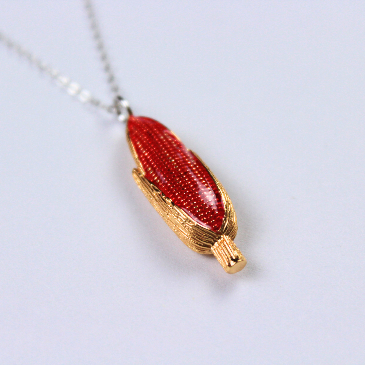 Collar Mazorca Roja - Plata .925