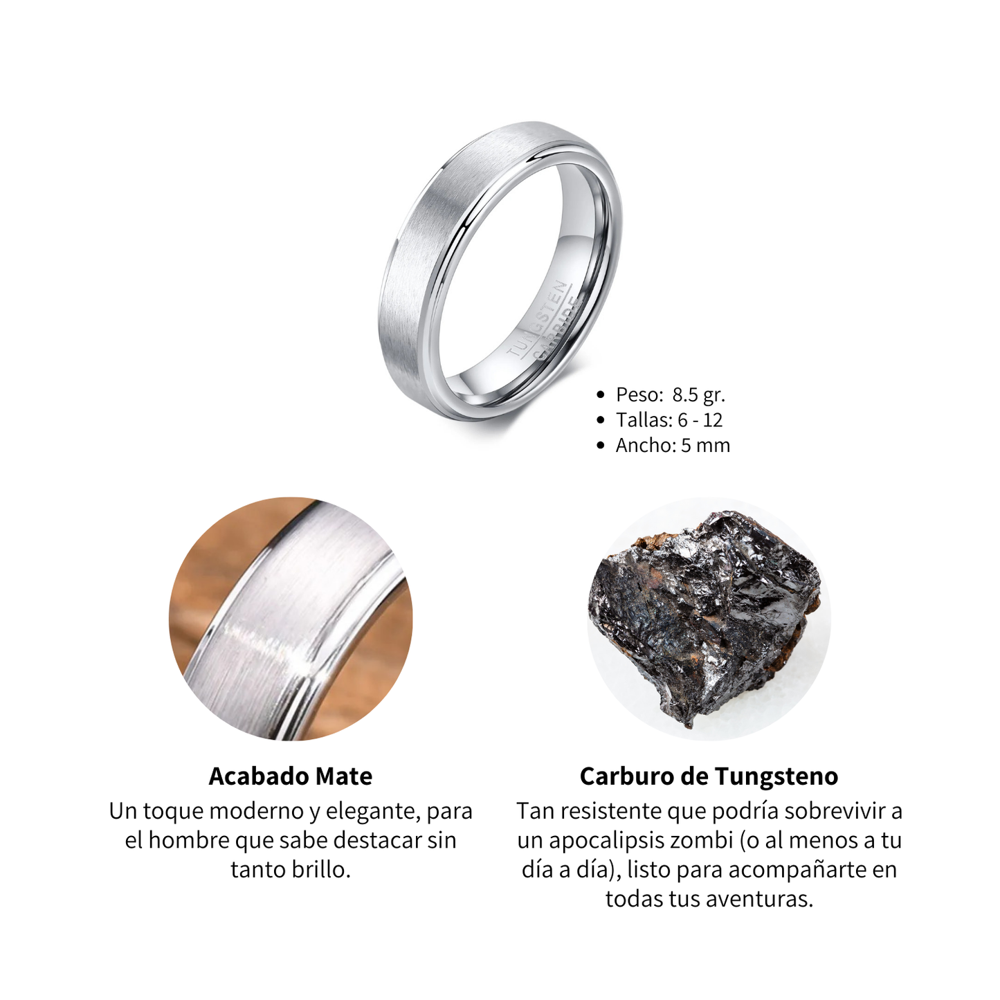 Anillo Classic - Tungsteno