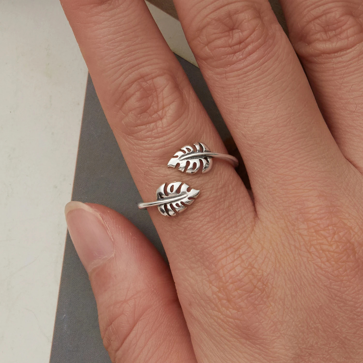 Anillo Monstera - Plata .925