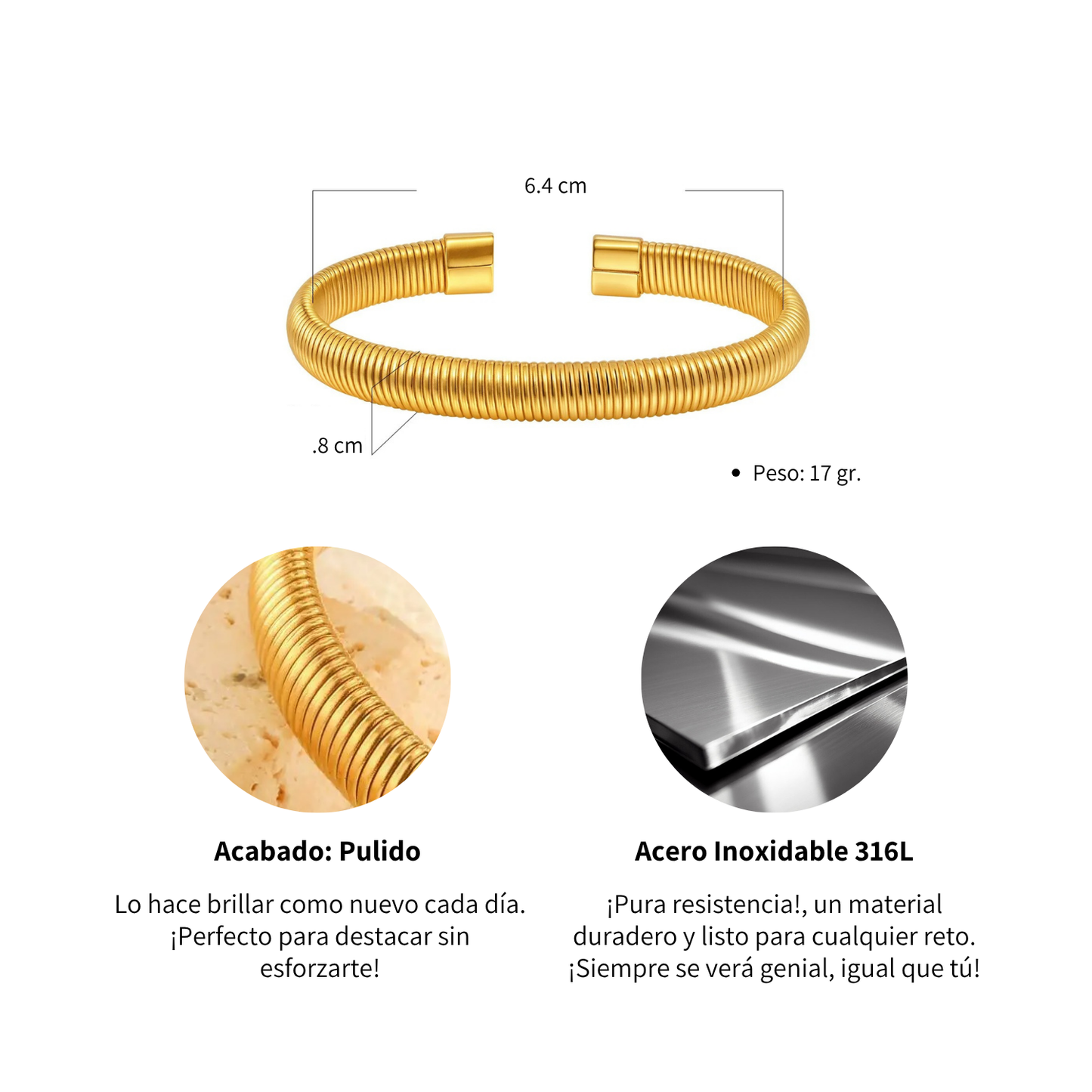 Pulsera Solsticio - Acero Inox.