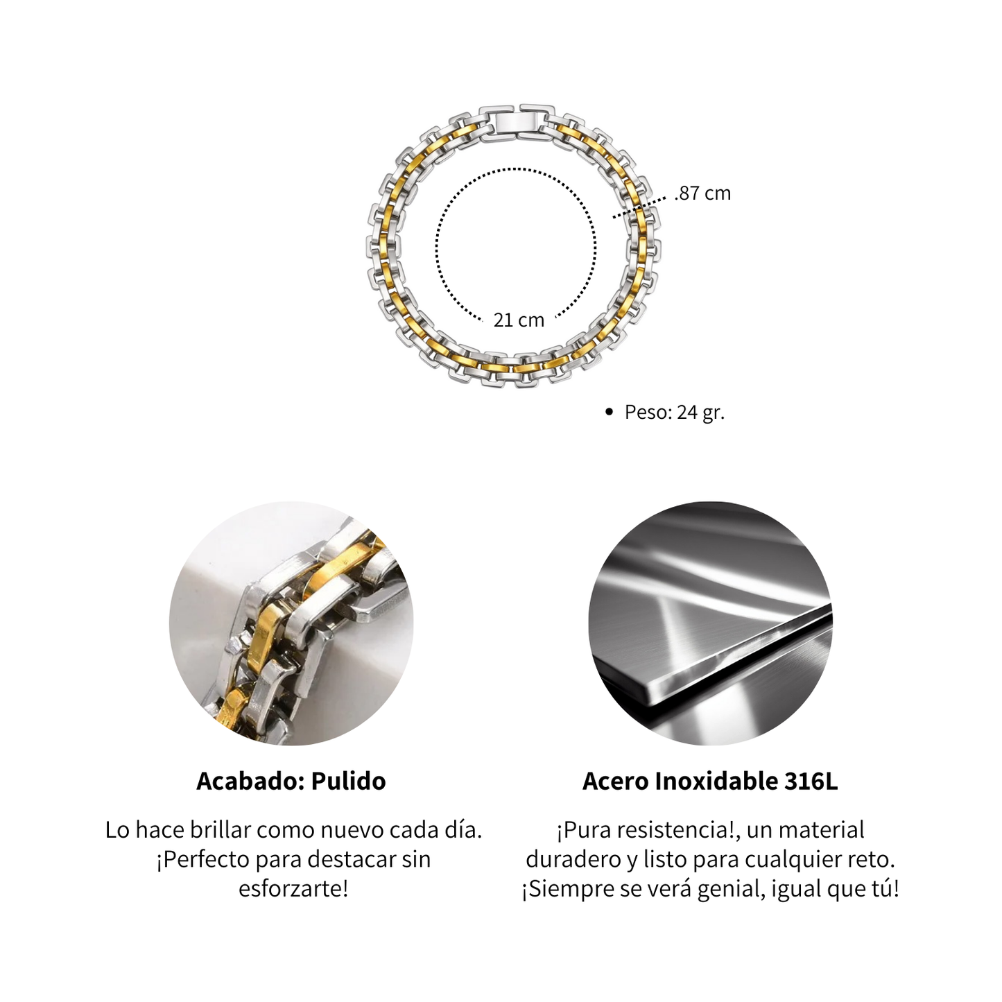Pulsera Barroco Urbano - Acero Inox