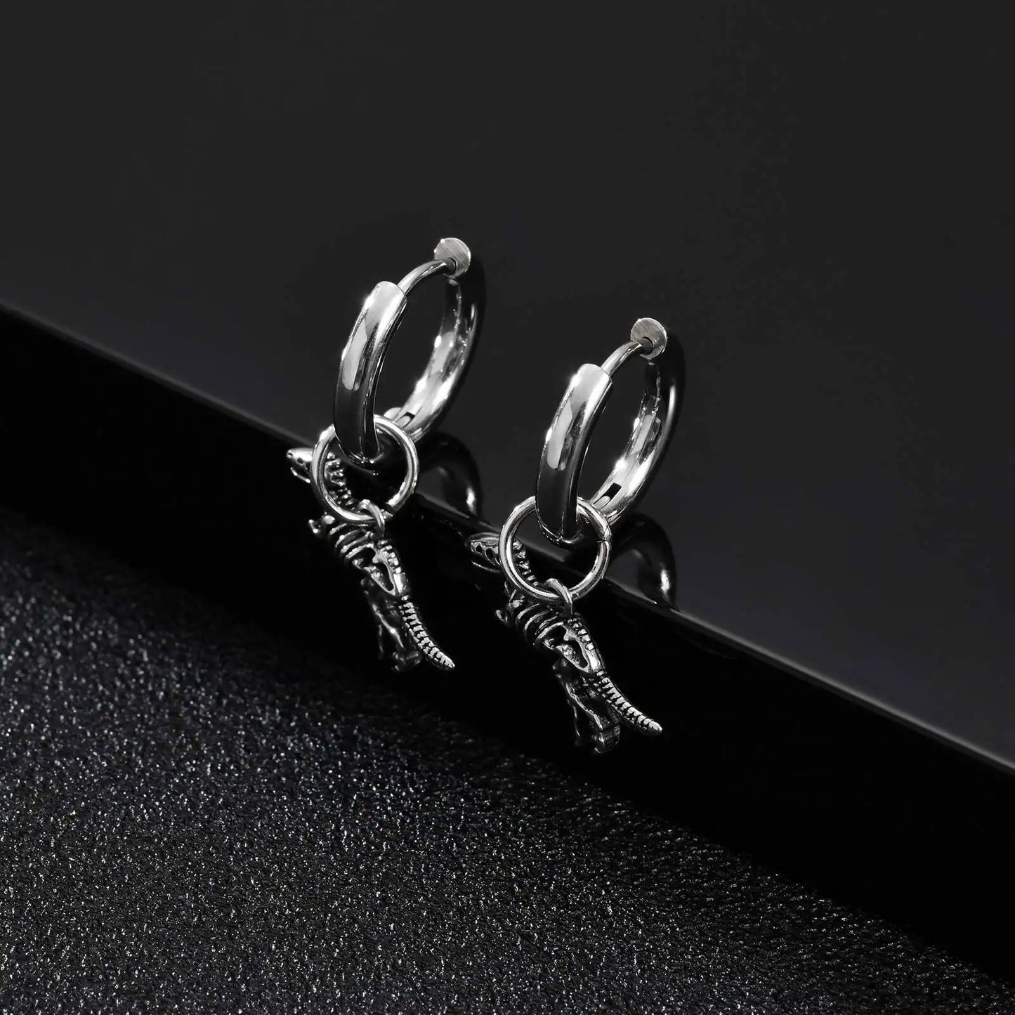 Aretes Dinosaurio - Acero Inox