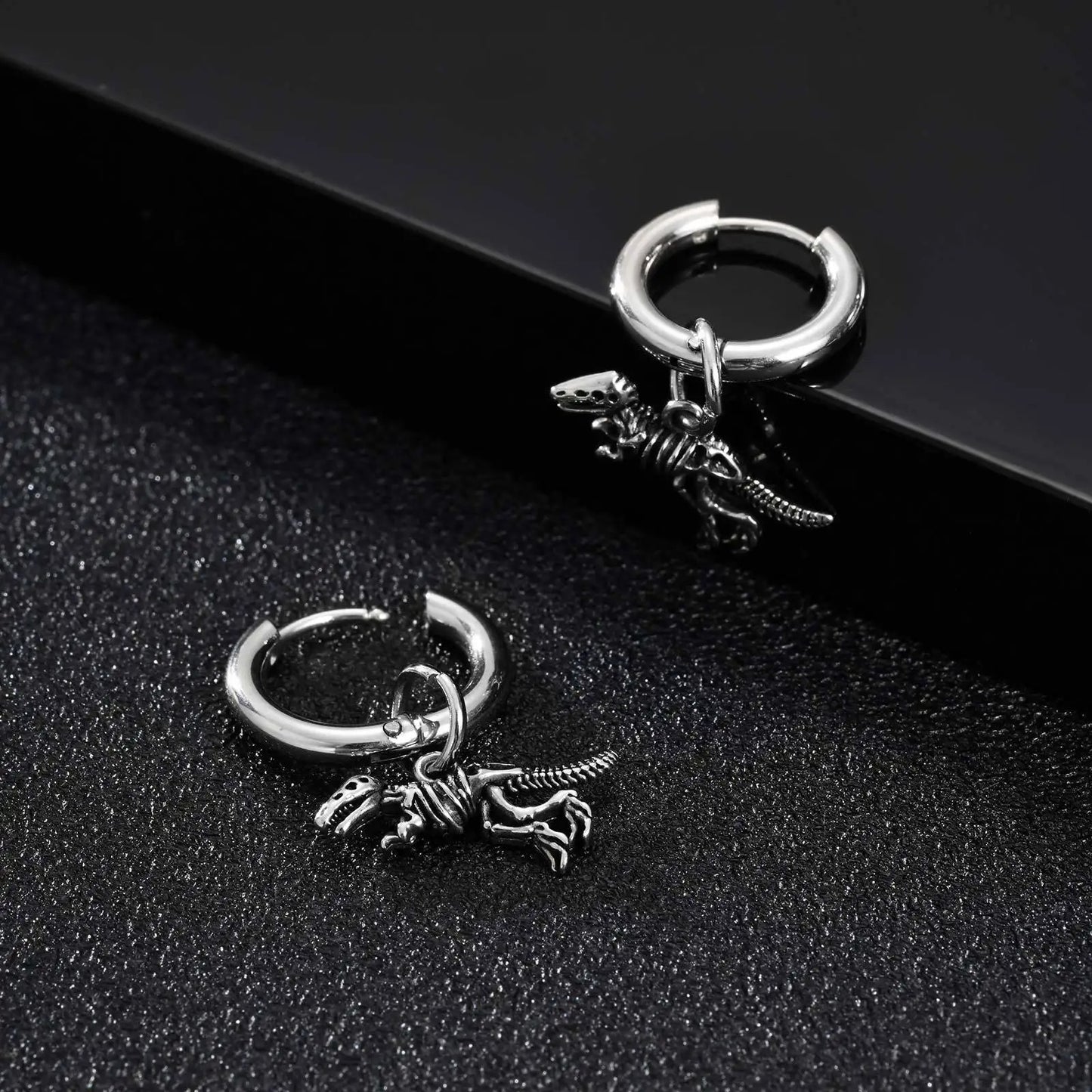 Aretes Dinosaurio - Acero Inox
