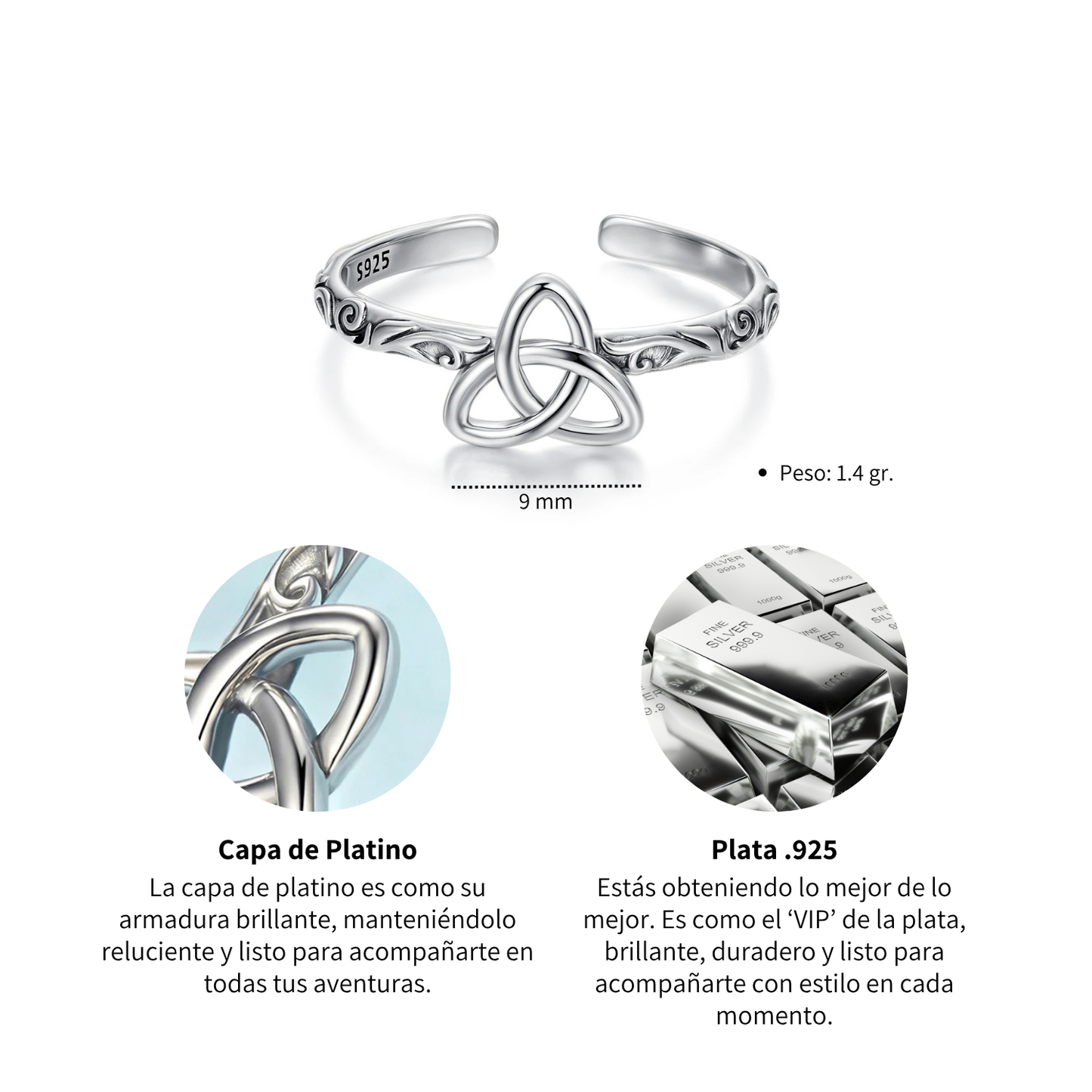 Anillo Nudo Celta - Plata .925