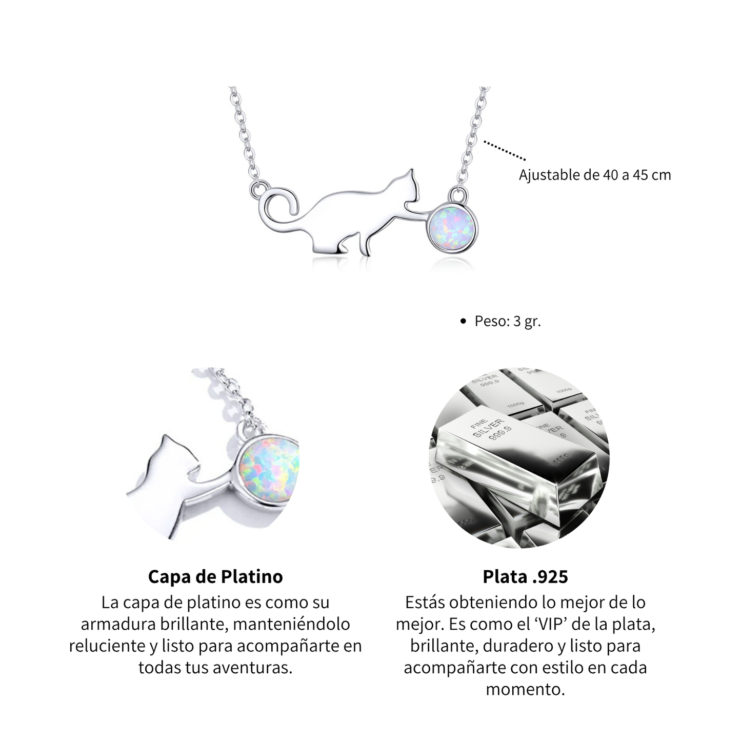 Collar La Bola de Estambre - Plata .925