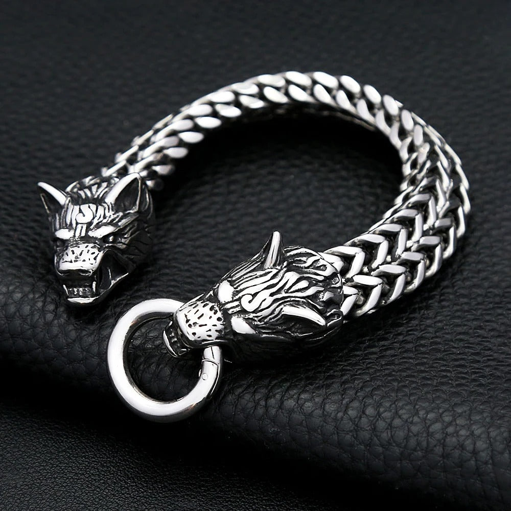 Pulsera Lobo Alfa - Acero Inox