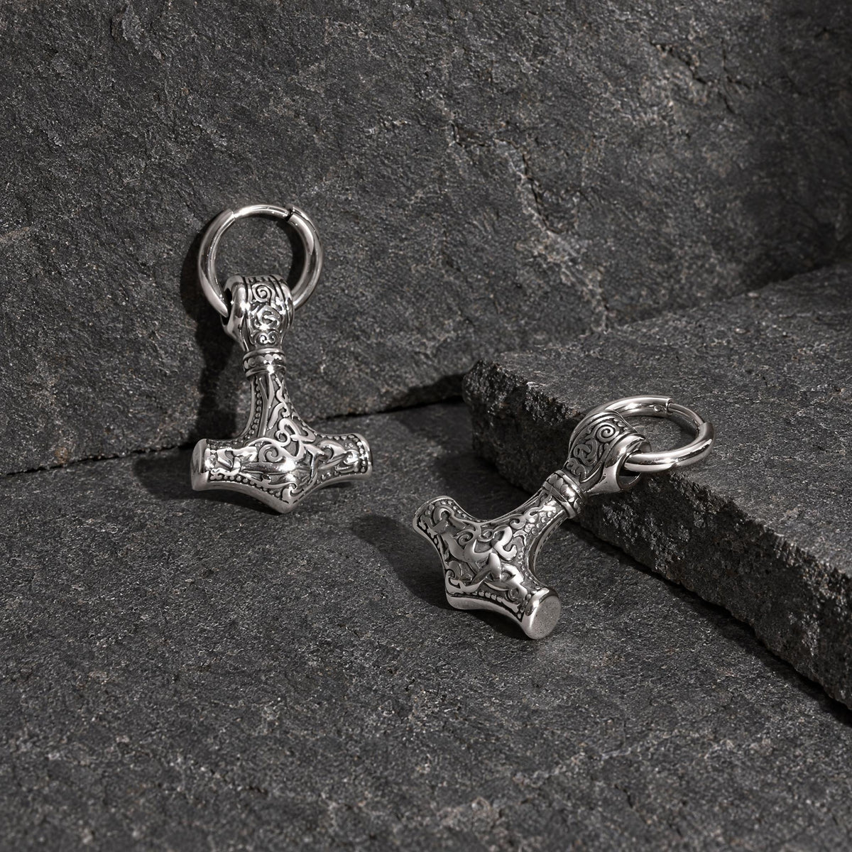 Aretes Mjölnir - Acero Inox.