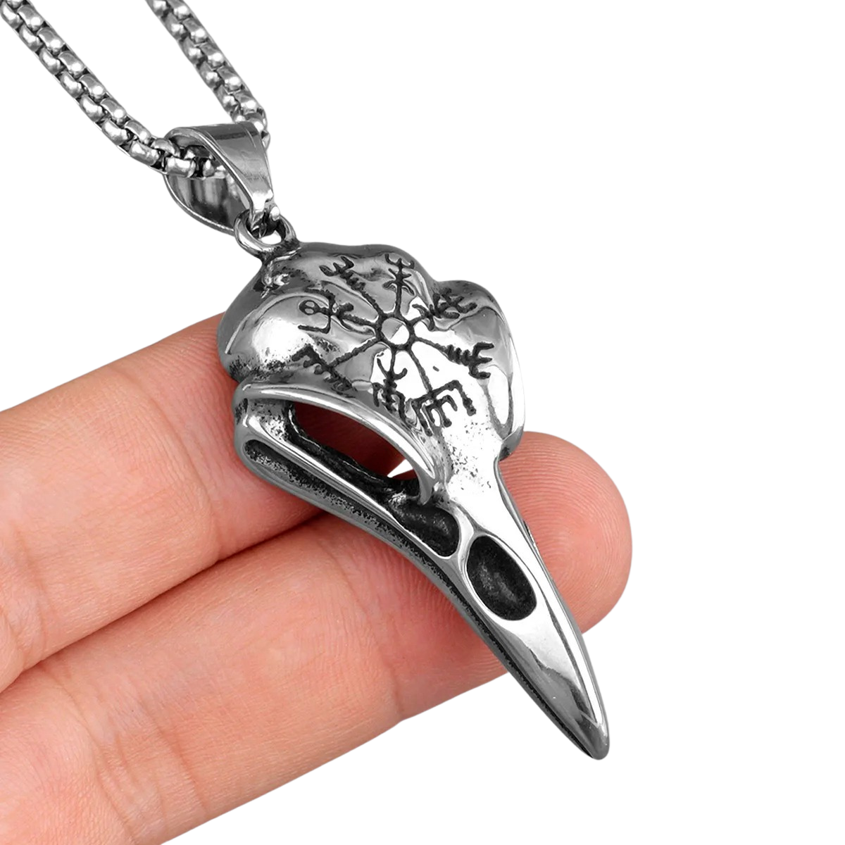 Collar Cuervo - Acero Inox.