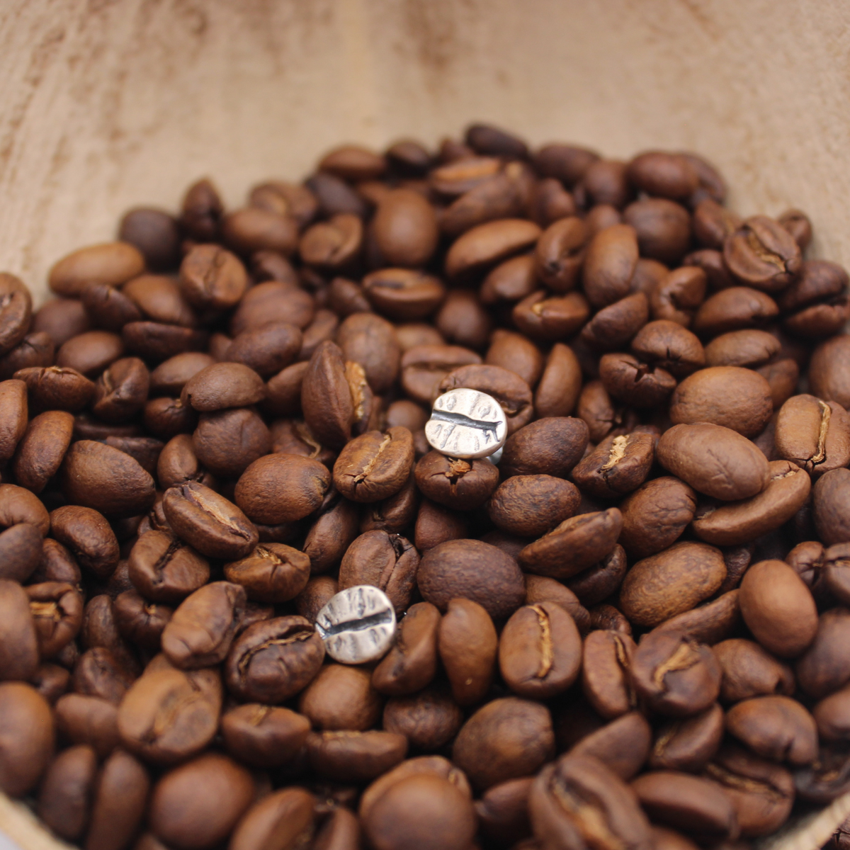 Aretes Café - Plata .925