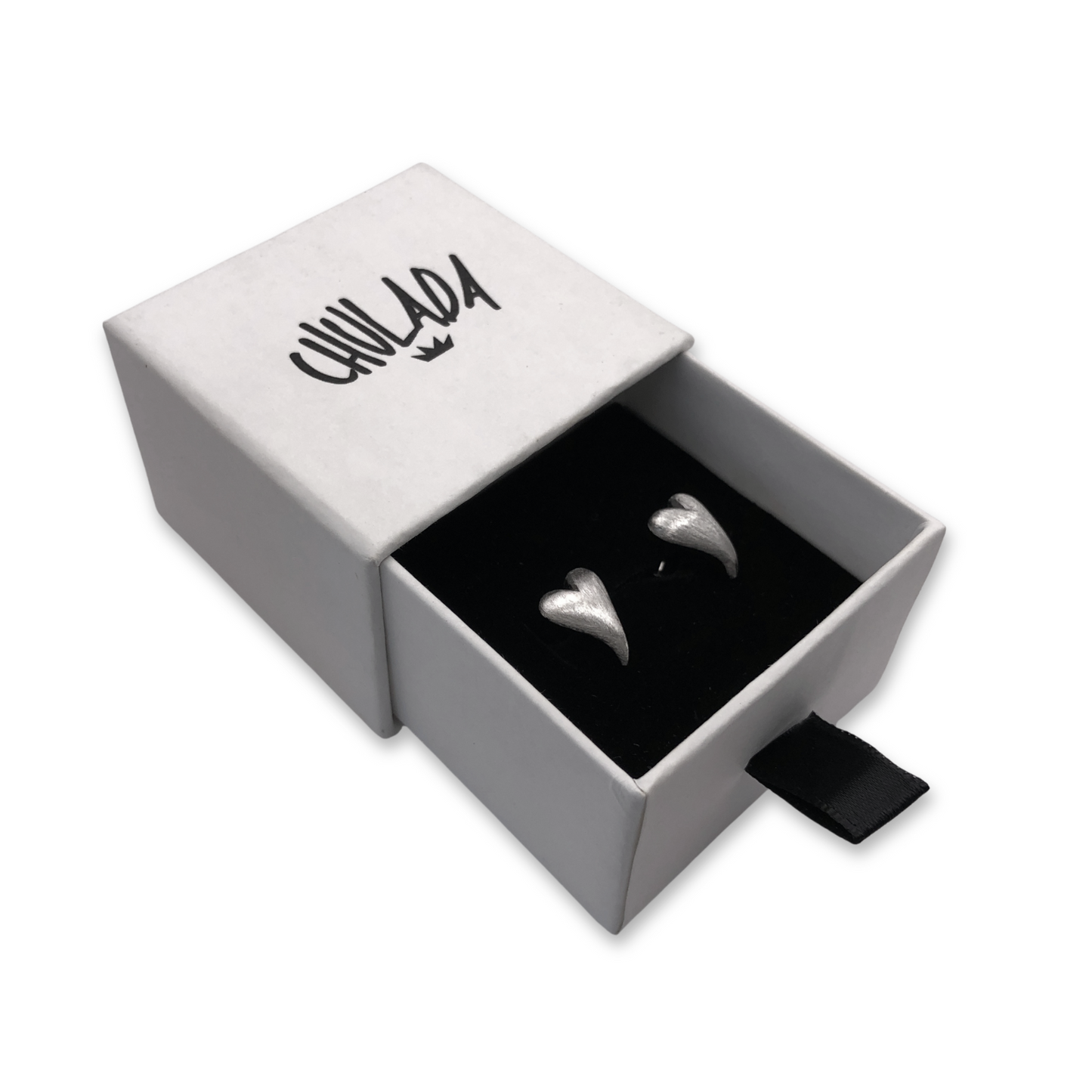 Aretes Corazones Fundidos - Plata .925