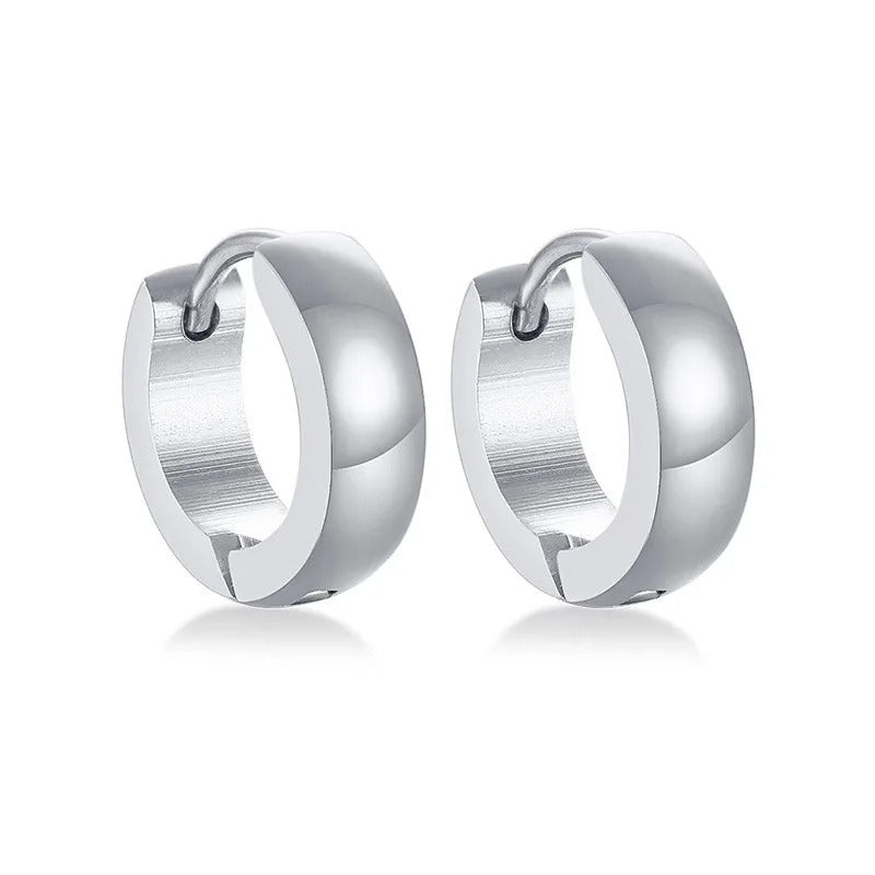Aretes Aros Medianos - Acero Inox.