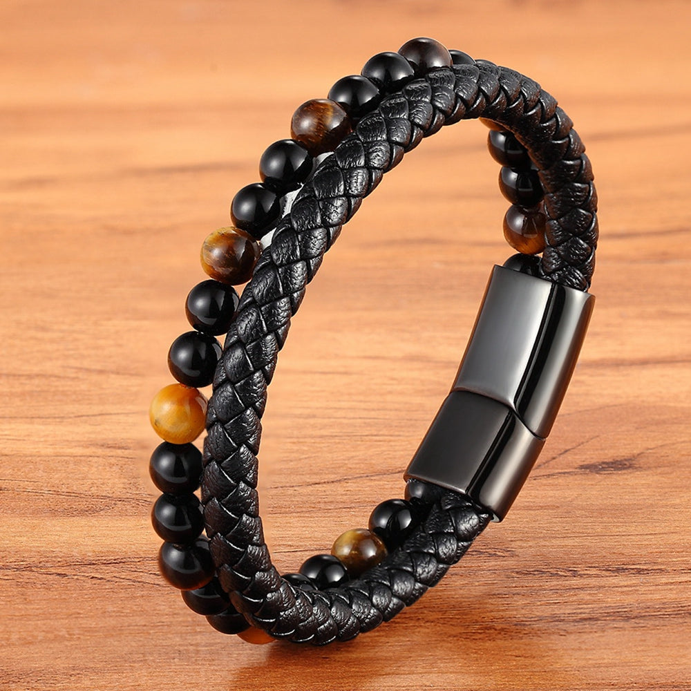 Pulsera Ojo de Tigre - Piel