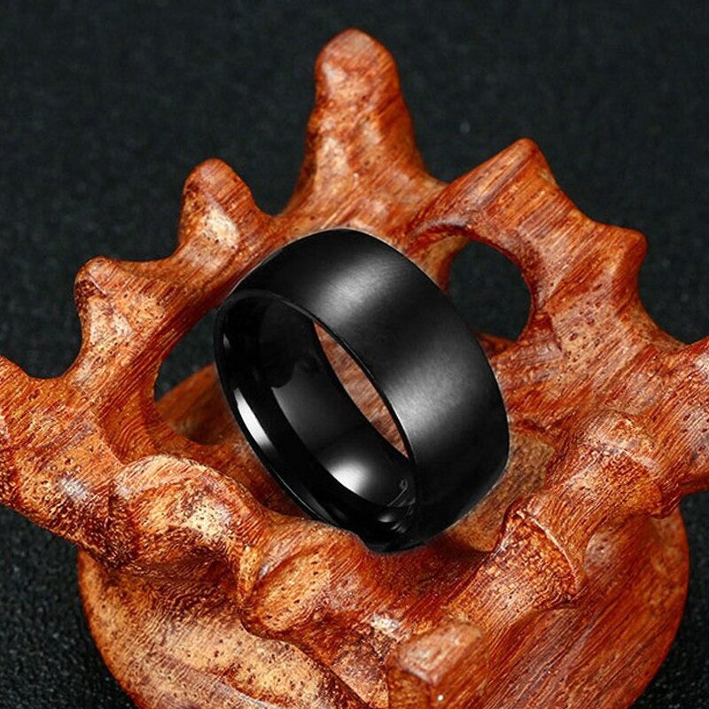 Anillo Negro Puro - Titanio