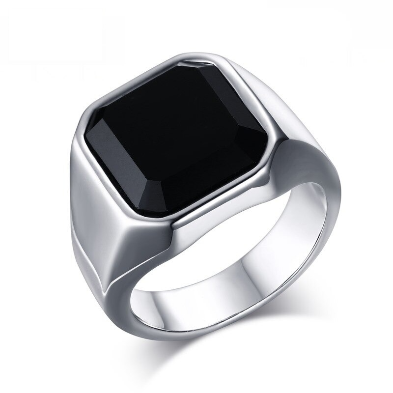 Anillo Ágata - Acero Inox.