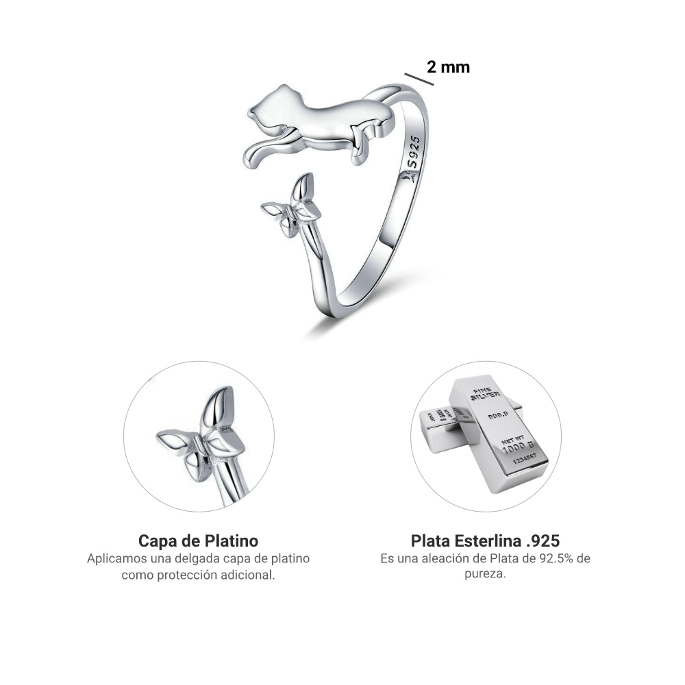 Anillo Kitten - Plata .925