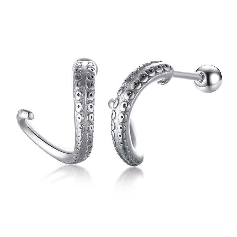 Aretes Pulpo - Acero Inox.