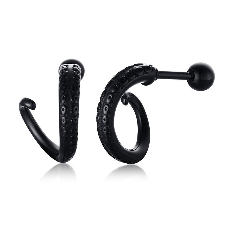 Aretes Pulpo - Acero Inox.