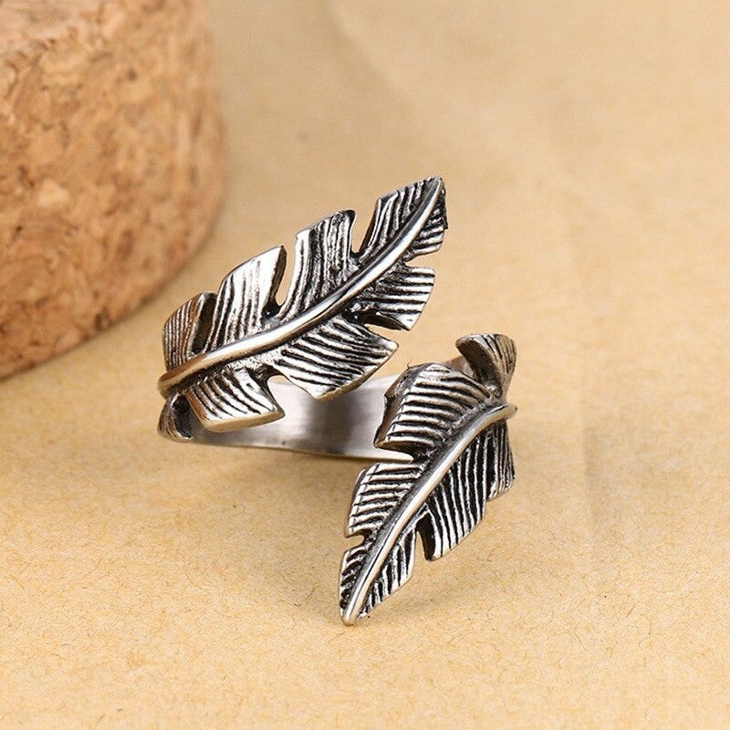 Anillo Feathers - Acero Inox.