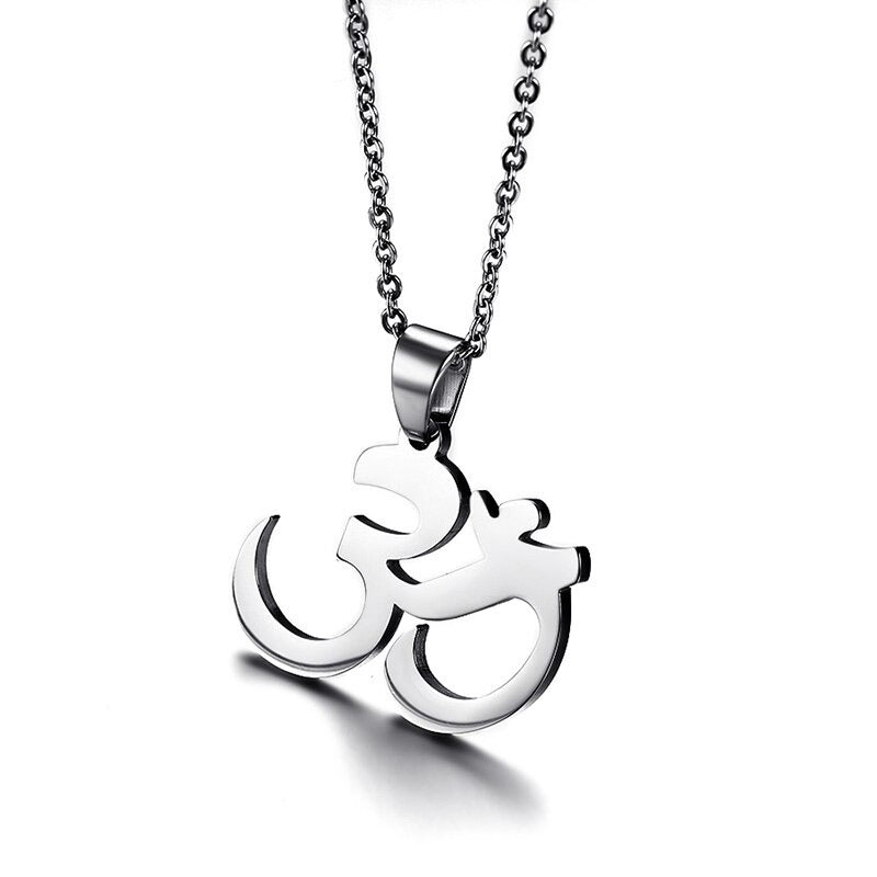 Collar Om - Acero Inox.