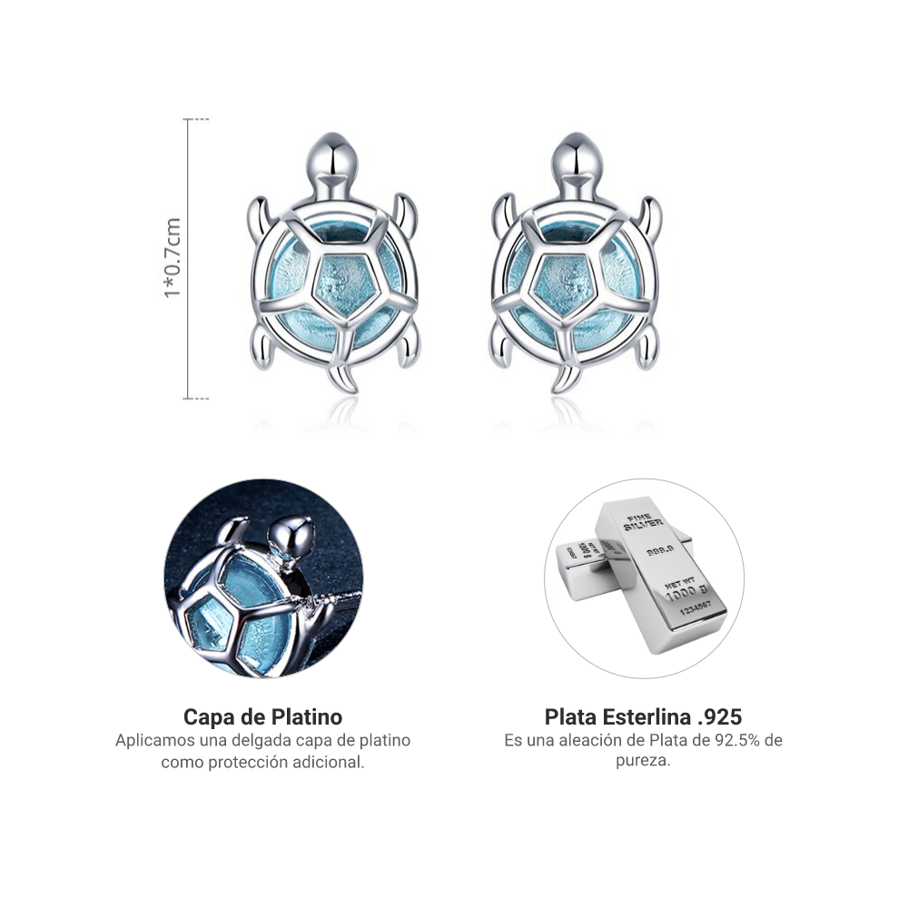 Aretes Tortugas - Plata .925